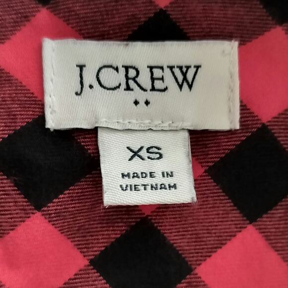 J Crew Factory Size XS Buffalo Plaid Button Front Shirt - Picture 3 of 4